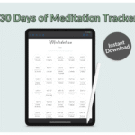 30 Days of Meditation Tracker Log